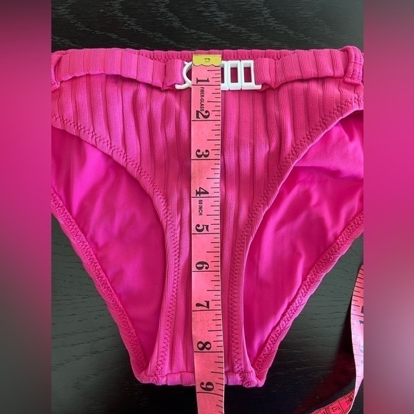 SOLID AND STRIPED RACHEL BELT SWIMSUIT SOLID RIB BOTTOM - Picture 9 of 16